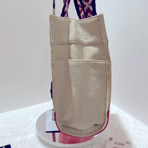 Tory Burch Unique Canvas Tote Back Customized with Free Autism Bracelet & Nails - Picture 8 of 17